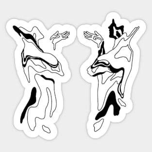 trippy outline Sticker